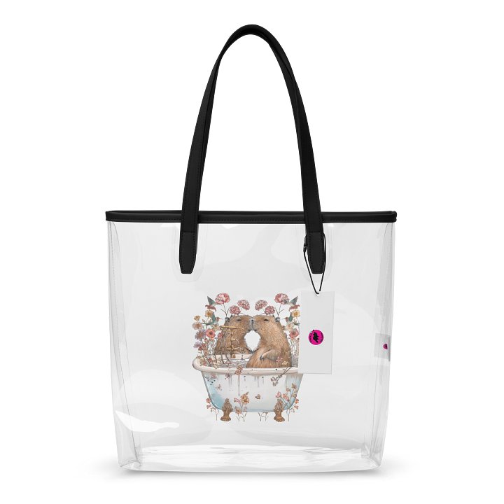 Whimsical Capybara Clear Tote Bag product image (2)