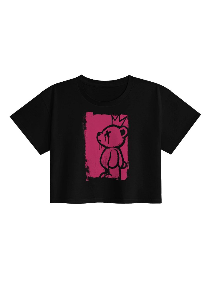 Teddy Prince Pink Stencil'd Crop Tee product image (1)
