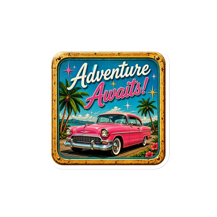 Adventure Awaits Retro Travel Magnet product image (2)