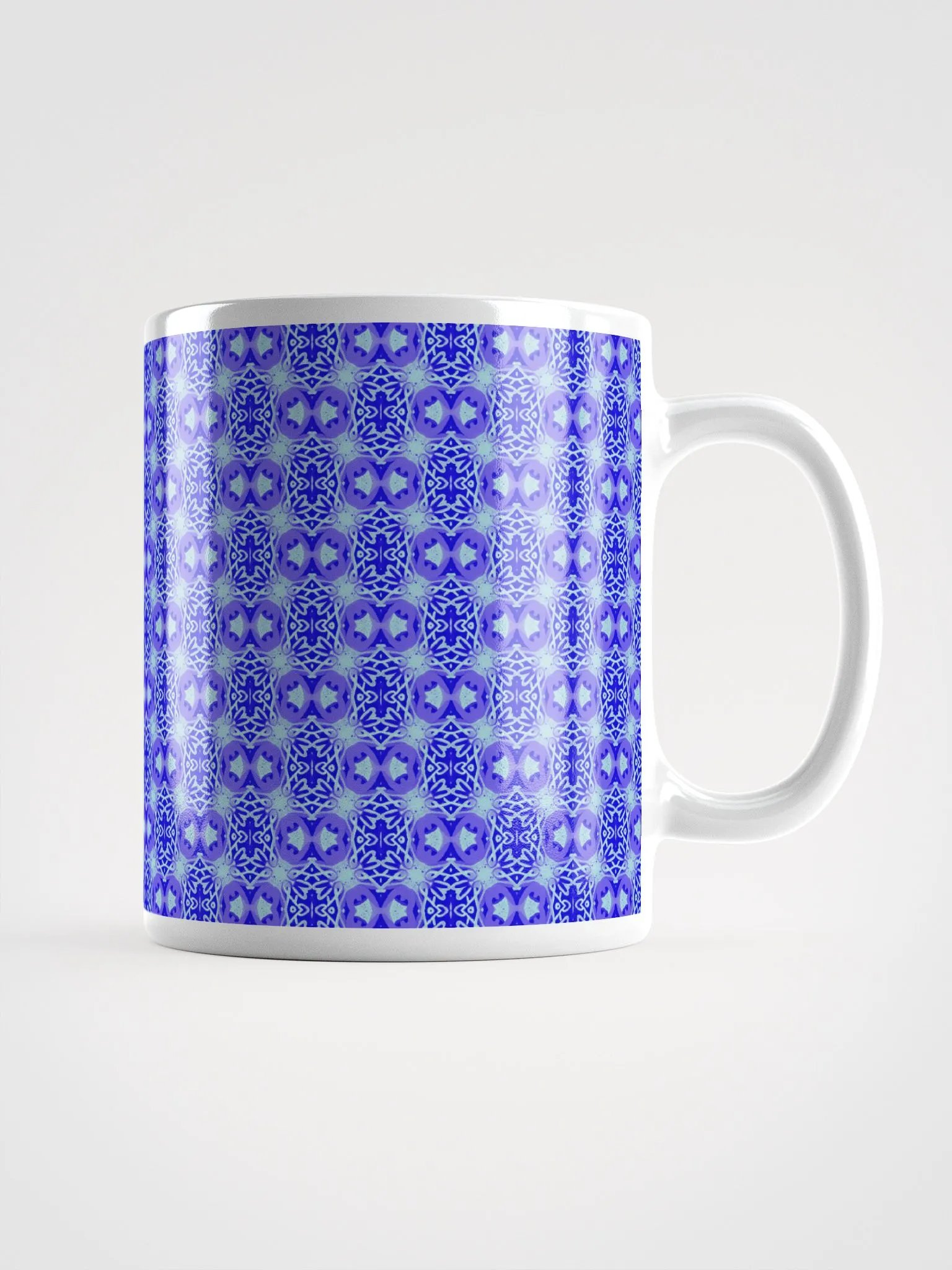 Blue & Purple Seamless Pattern Ceramic Mug product image (2)