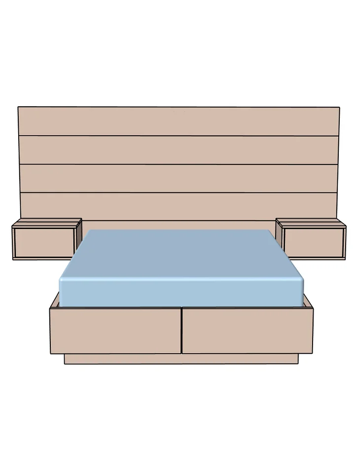 Modern Floating Bed Plans product image (1)