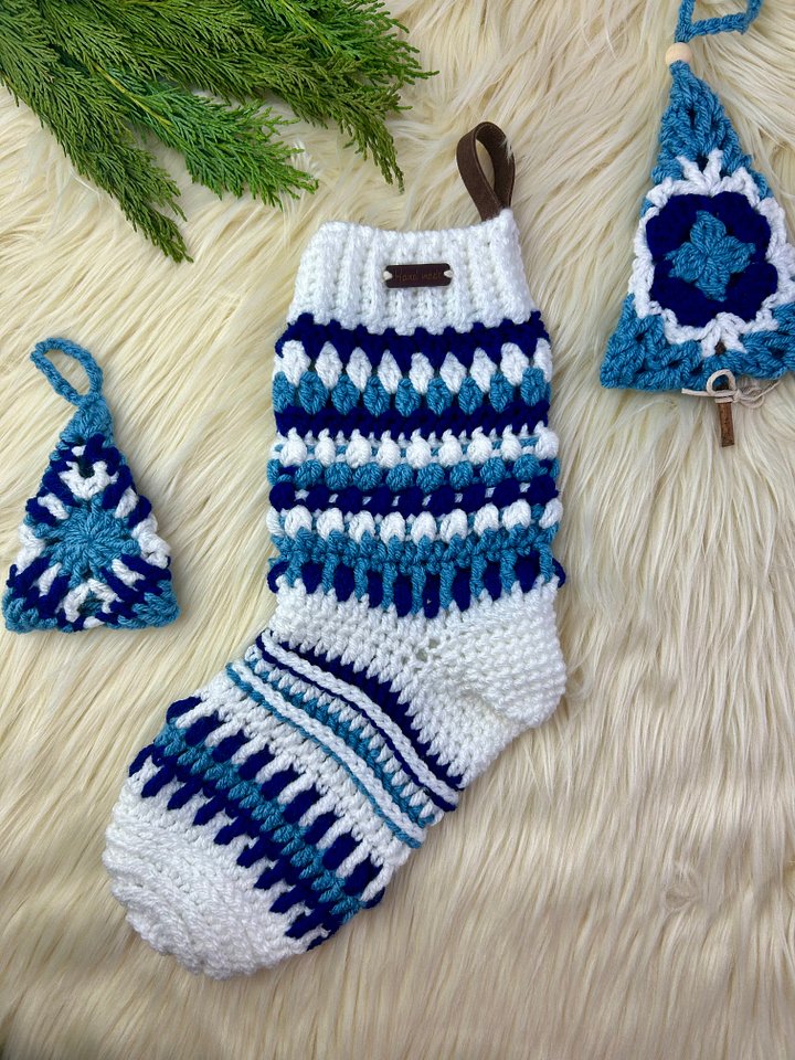 Crochet Christmas Stocking Pattern PDF product image (1)