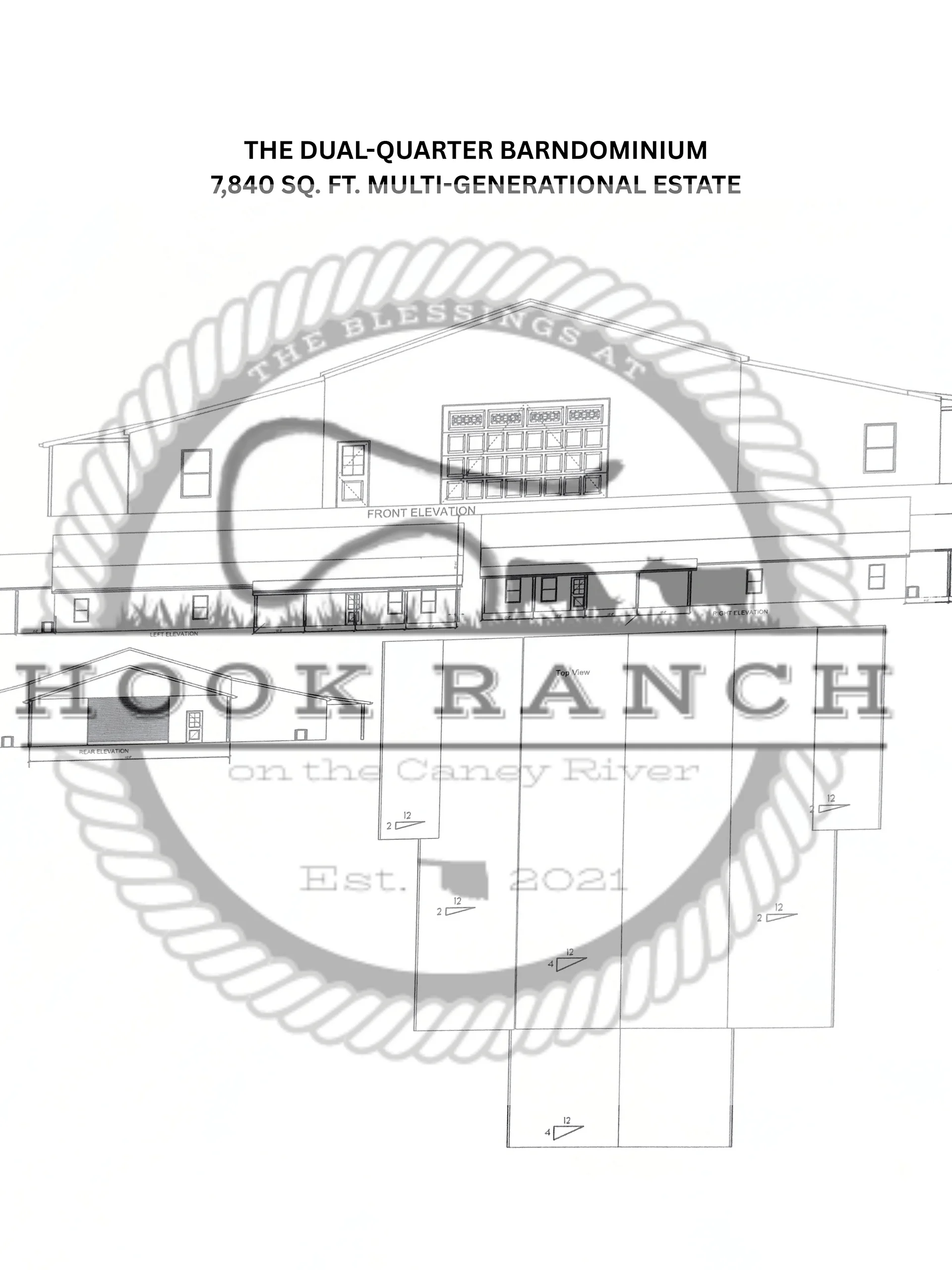 Hook Ranch 80x80 Dual Living Barndominium Plans | 7,840 Sq Ft under Roof product image (8)
