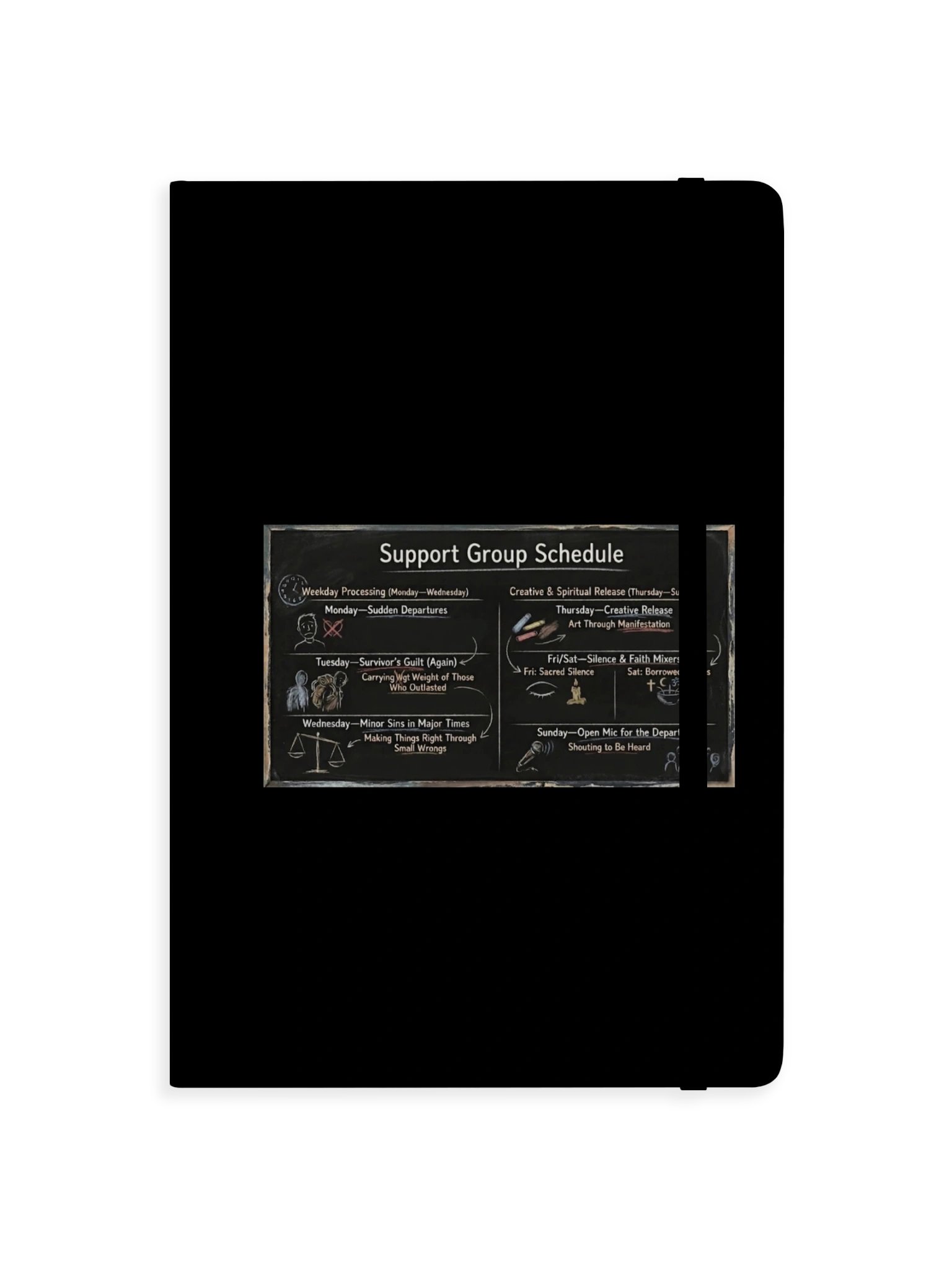 Support Group Schedule Hardcover Journal product image (3)