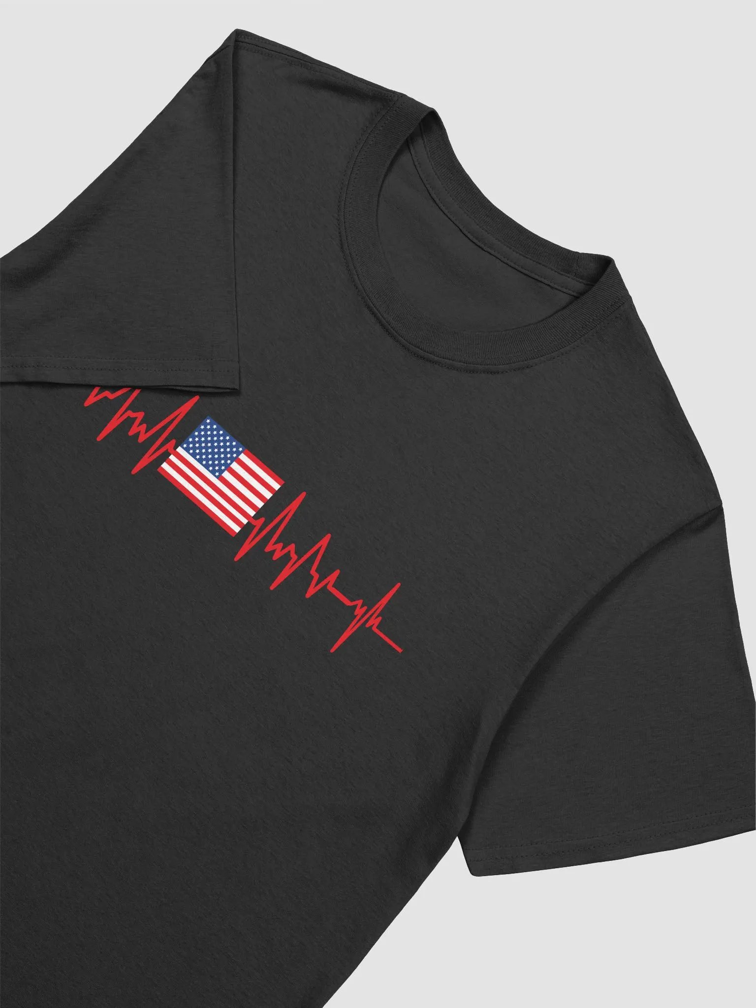 American Flag Heartbeat Unisex T-Shirt product image (14)