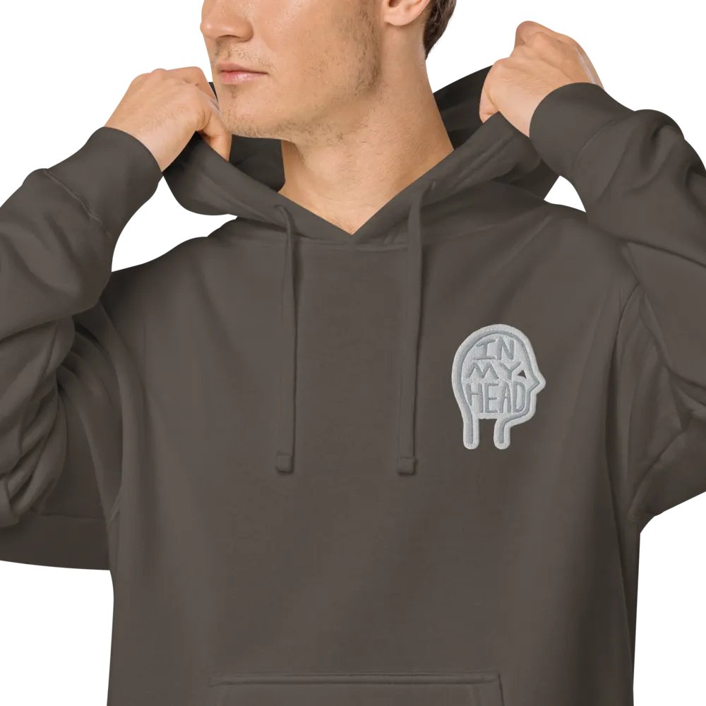 In My Head (L.C. grey bubble design 2) embroidered pigment hoodie product image (7)