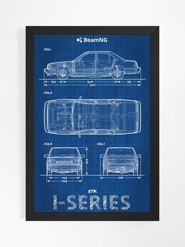 Framed Poster: ETK I-Series Blueprint product image (1)