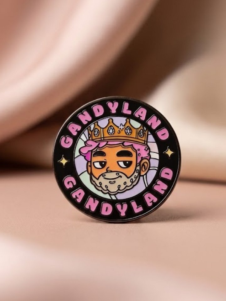 Limited Edition Gandyland Black Metallic Enamel Pin product image (2)