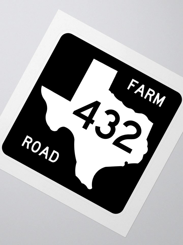 Texas Farm Road Sign FM 432 Sticker product image (2)