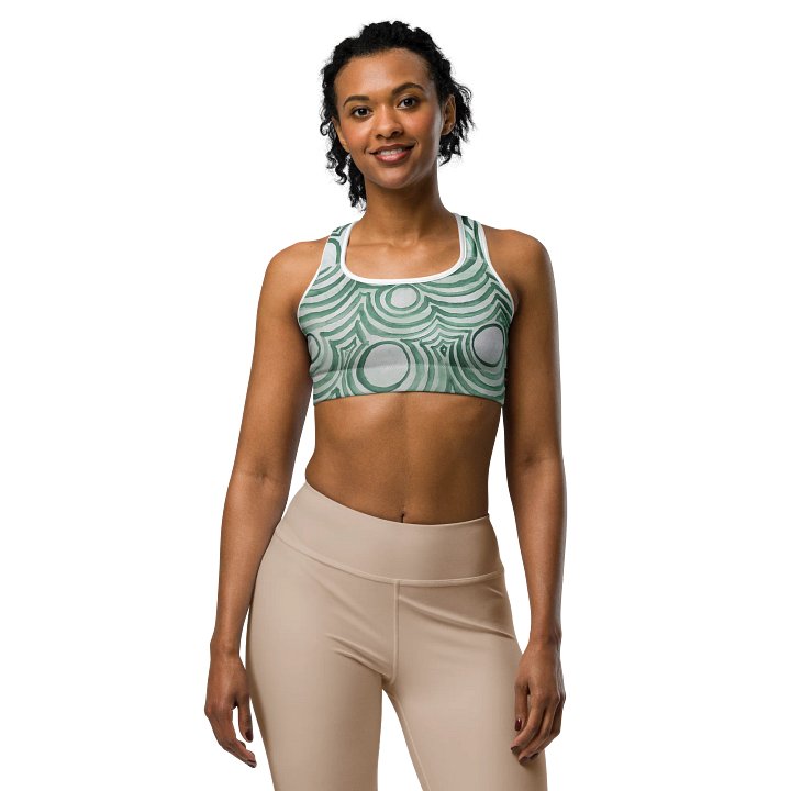 "Green Swirl" Sports Bra product image (1)