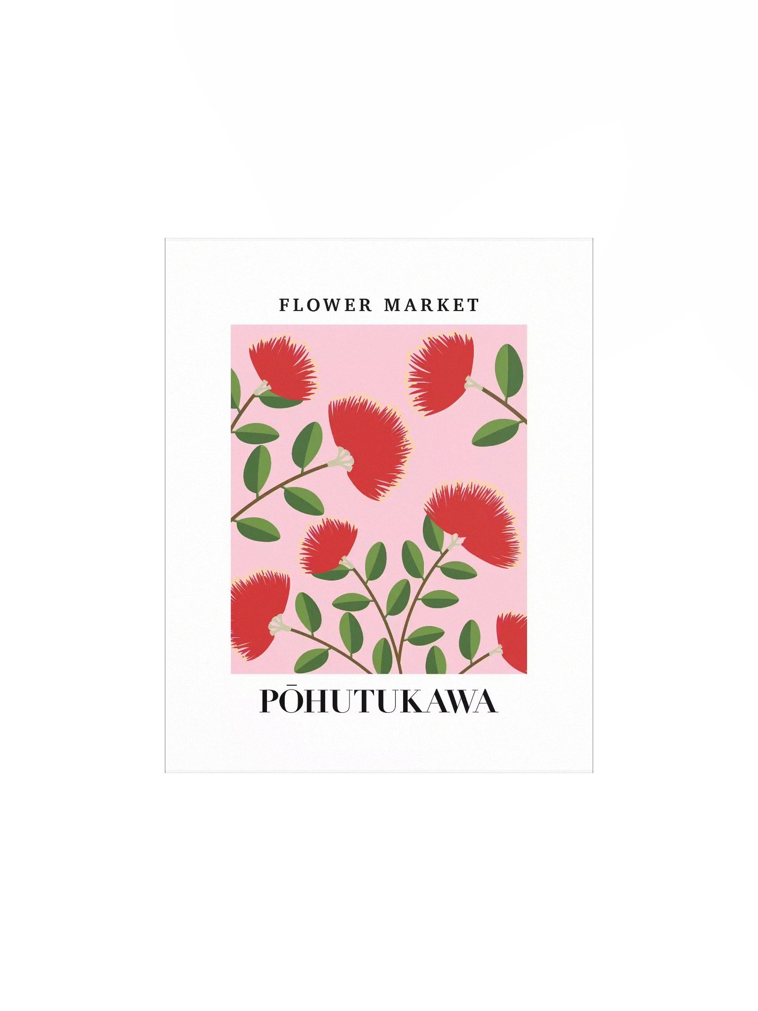 New Zealand Flower Market - Pohutukawa Flower - Unframed Wall Art product image (1)