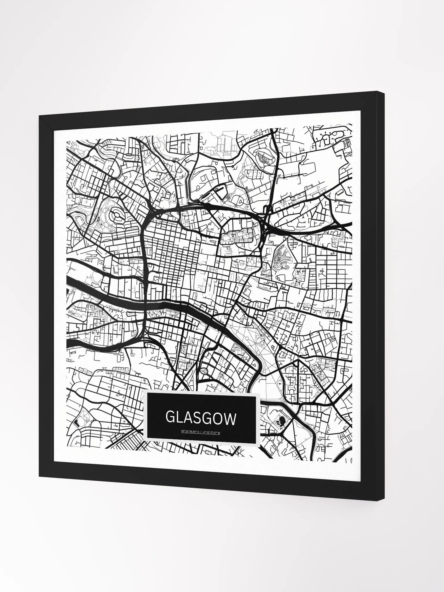 Framed Square Glasgow Art Maps product image (2)