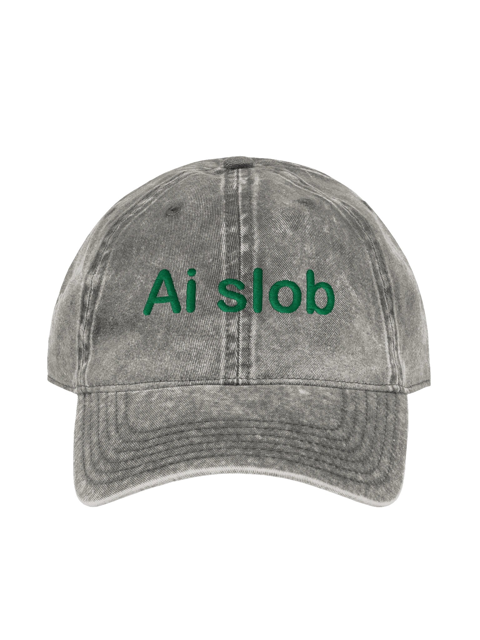 Ai slob Lazy Click Charcoal Vintage Wash Dad Hat product image (1)