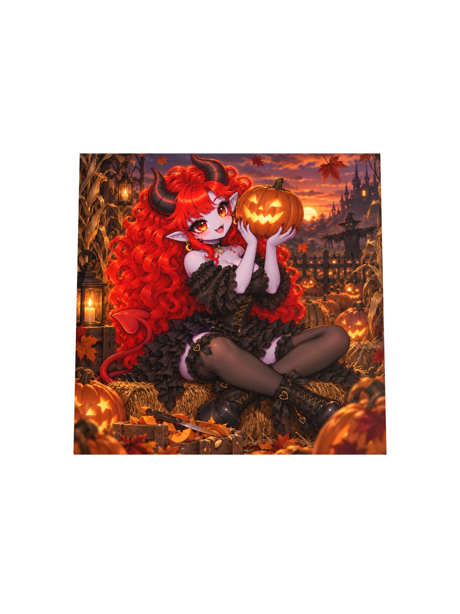 Pumpkin Patch Demon Girl Poster product image (8)