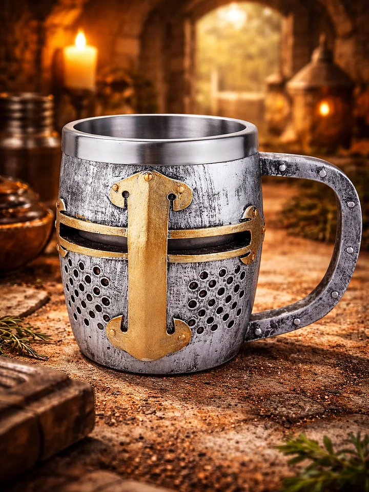 The Armored Kingdom King's Guard Knight Helmet Mug-Historic Design-Heavy Duty-Easy Grip Handle product image (1)