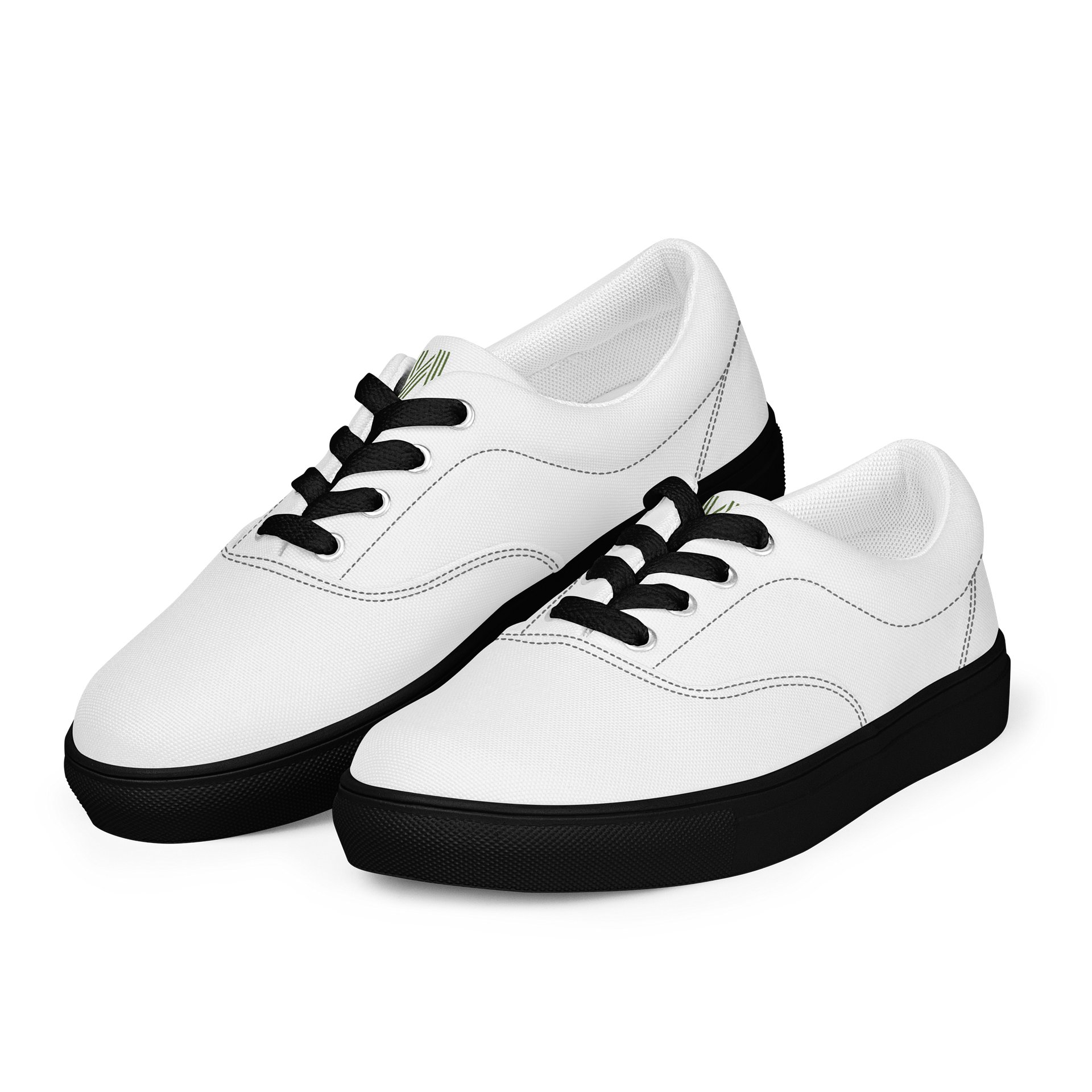 Olive 'W' Men's Lace-Up Canvas Shoes product image (6)