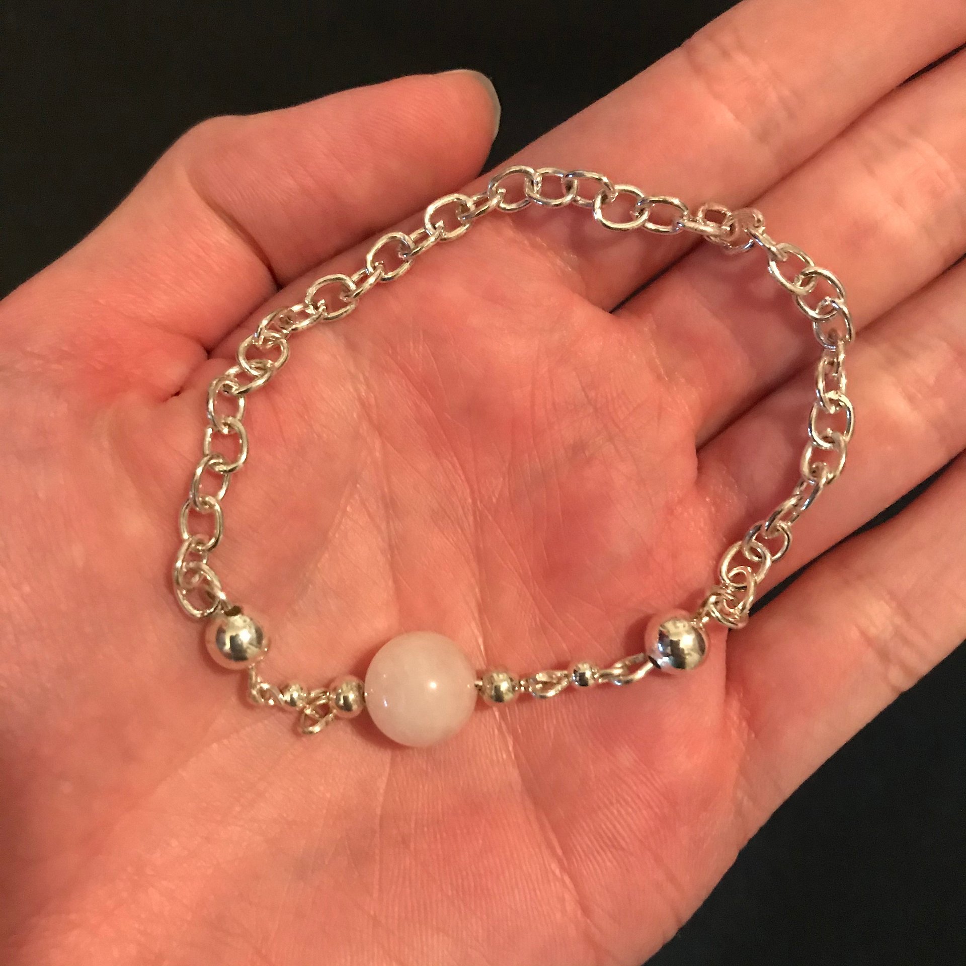 Rose Quartz Silver Bracelet product image (1)