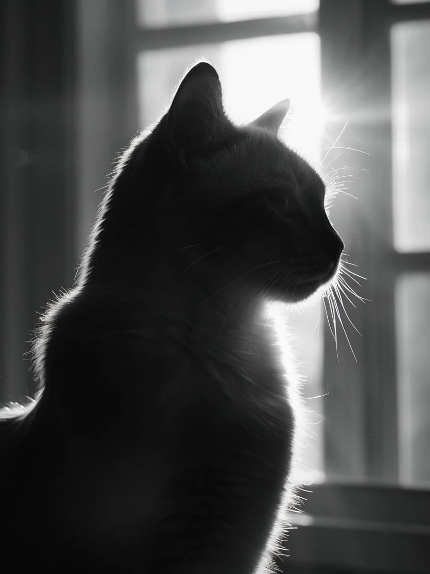 Silhouette Whiskers: Framed Cat Poster product image (1)