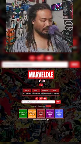 Comic Marveldle for Aug 19! I know I say 18, it's because I'm used to recording after midnight. lol. ANYWAY we got there! #co...
