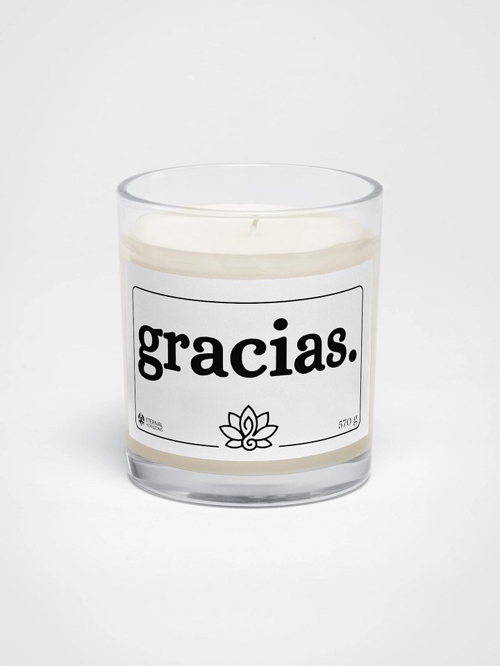 Vela de cera de soja "gracias." product image (1)