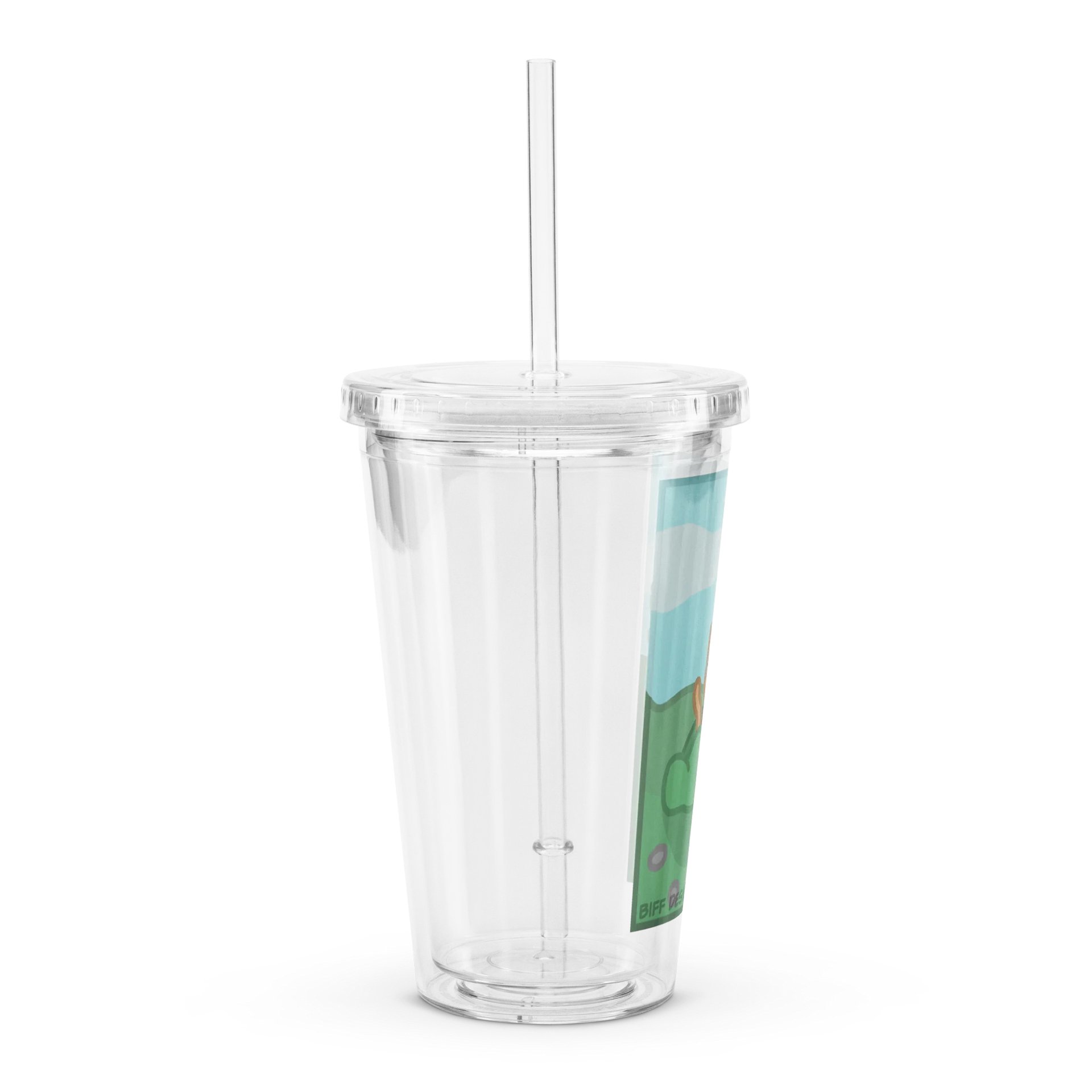 Nerdy Cat Plastic Tumbler product image (3)