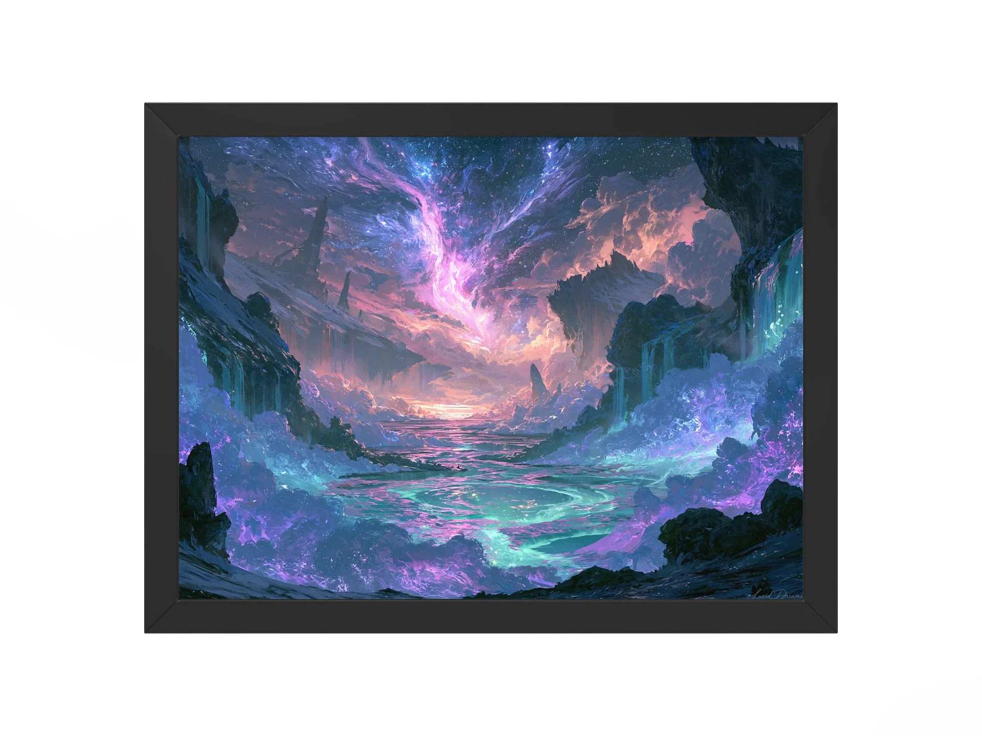 Prismatic Ocean Framed Art Print — Prismatic Astral Tide product image (1)