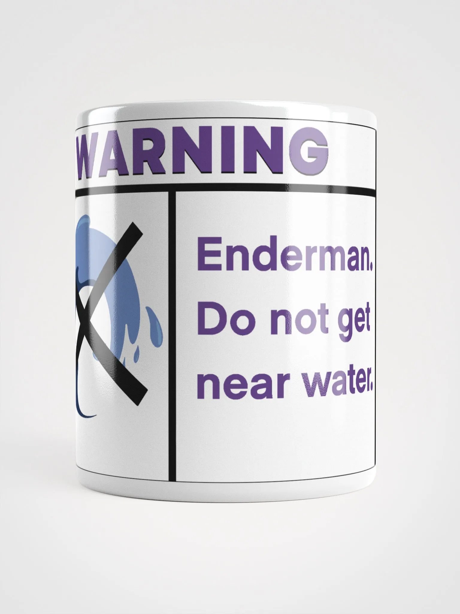 WARNING: Enderman Glossy Mug product image (2)