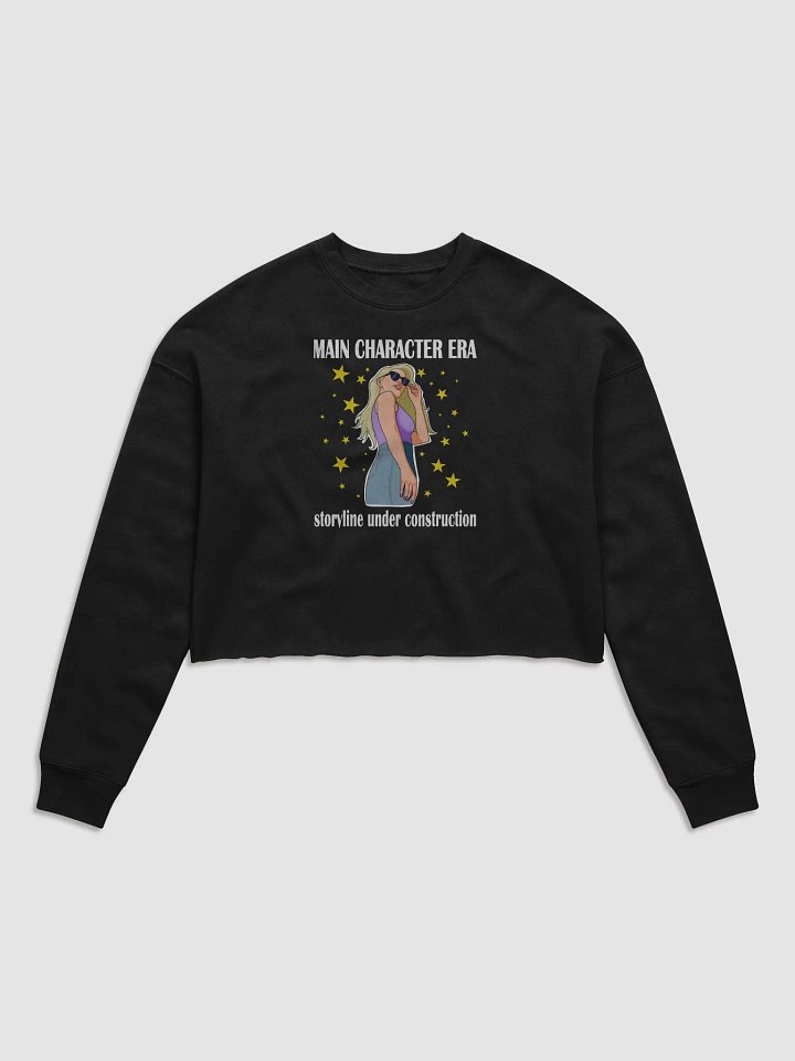Main Character Era - CROP sweatshirt, raw hem product image (1)