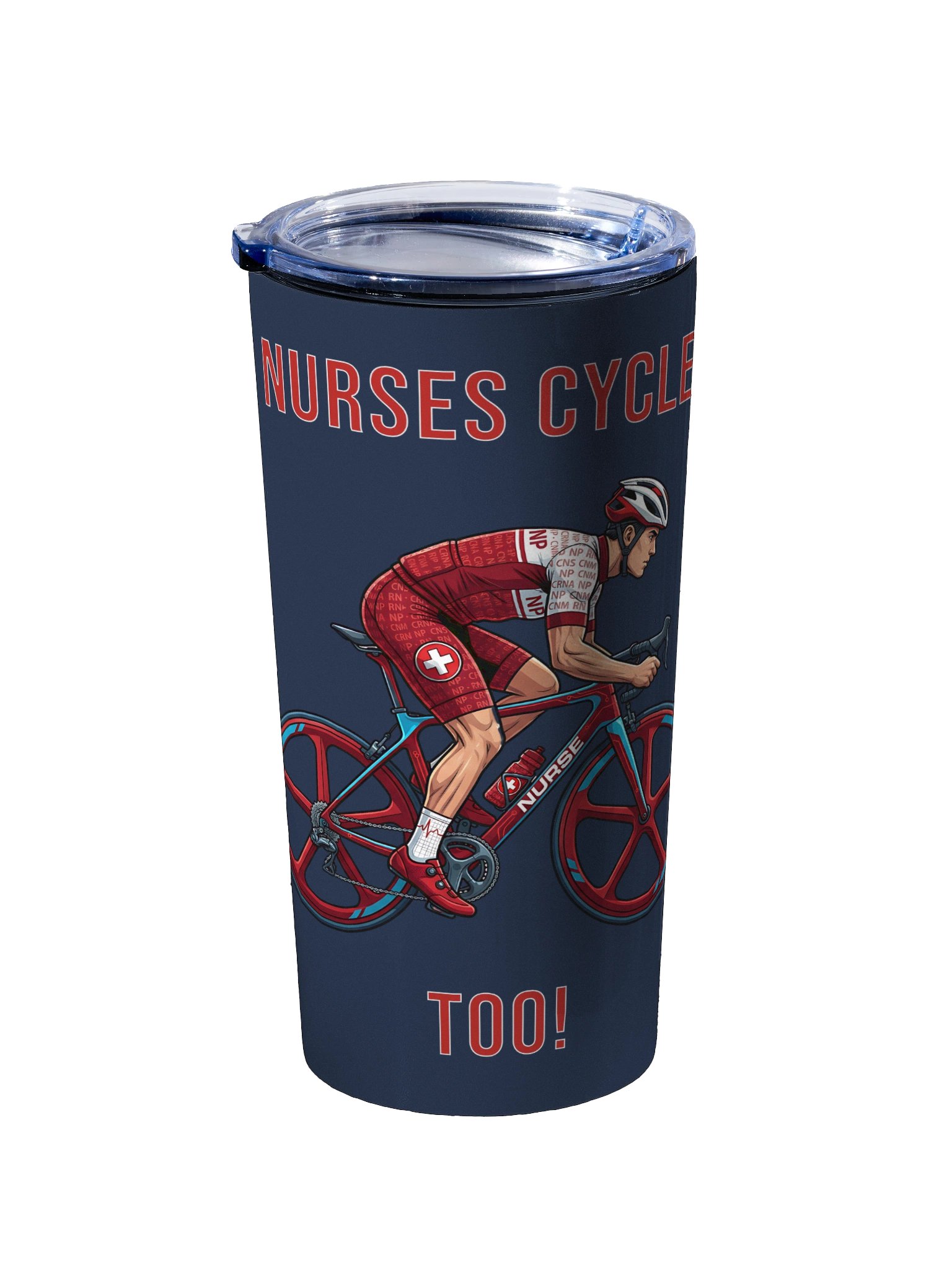Nurse Athlete 20oz Tumbler | Mens Cycling Edition product image (2)