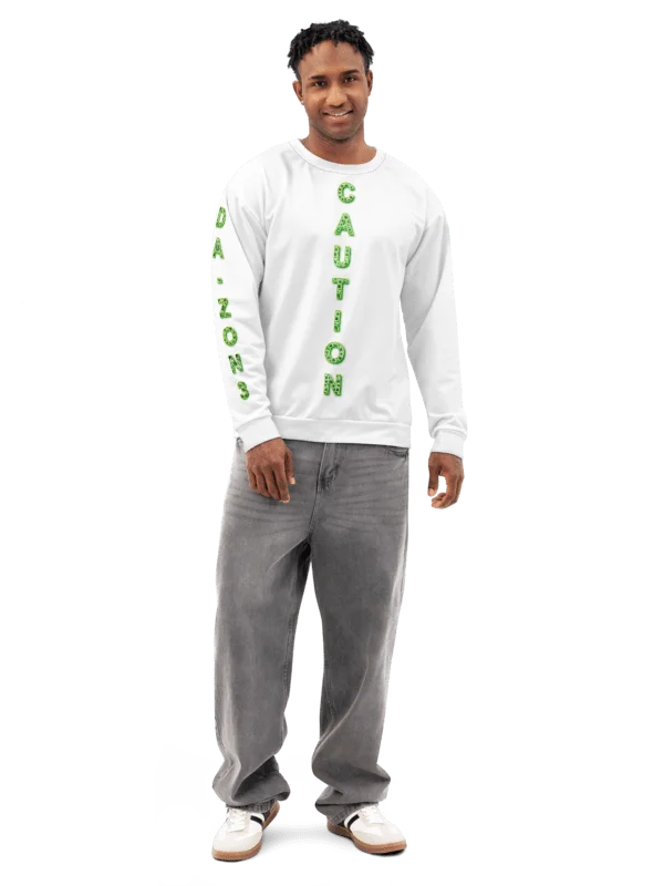 Caution Cannabis All-Over Print Sweatshirt product image (4)