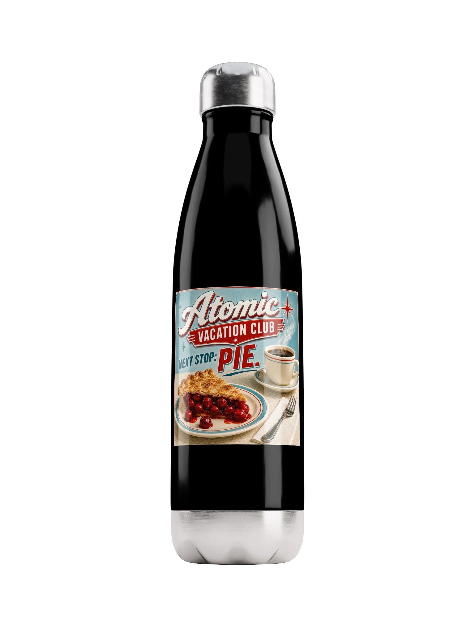 Next Stop: Pie!™ Retro Travel Water Bottle product image (1)