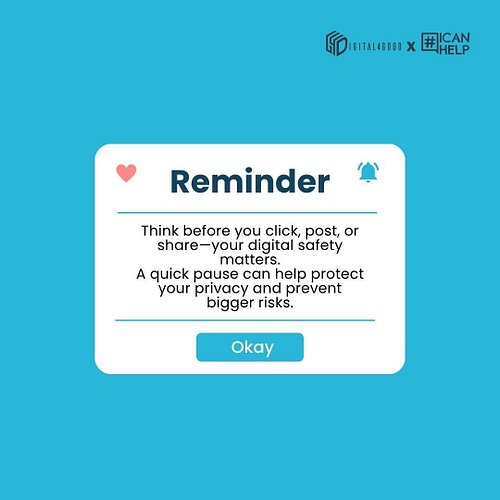 💭 A quick pause can make a big difference online.

Before you click, post, or share, take a moment to think. Every action lea...