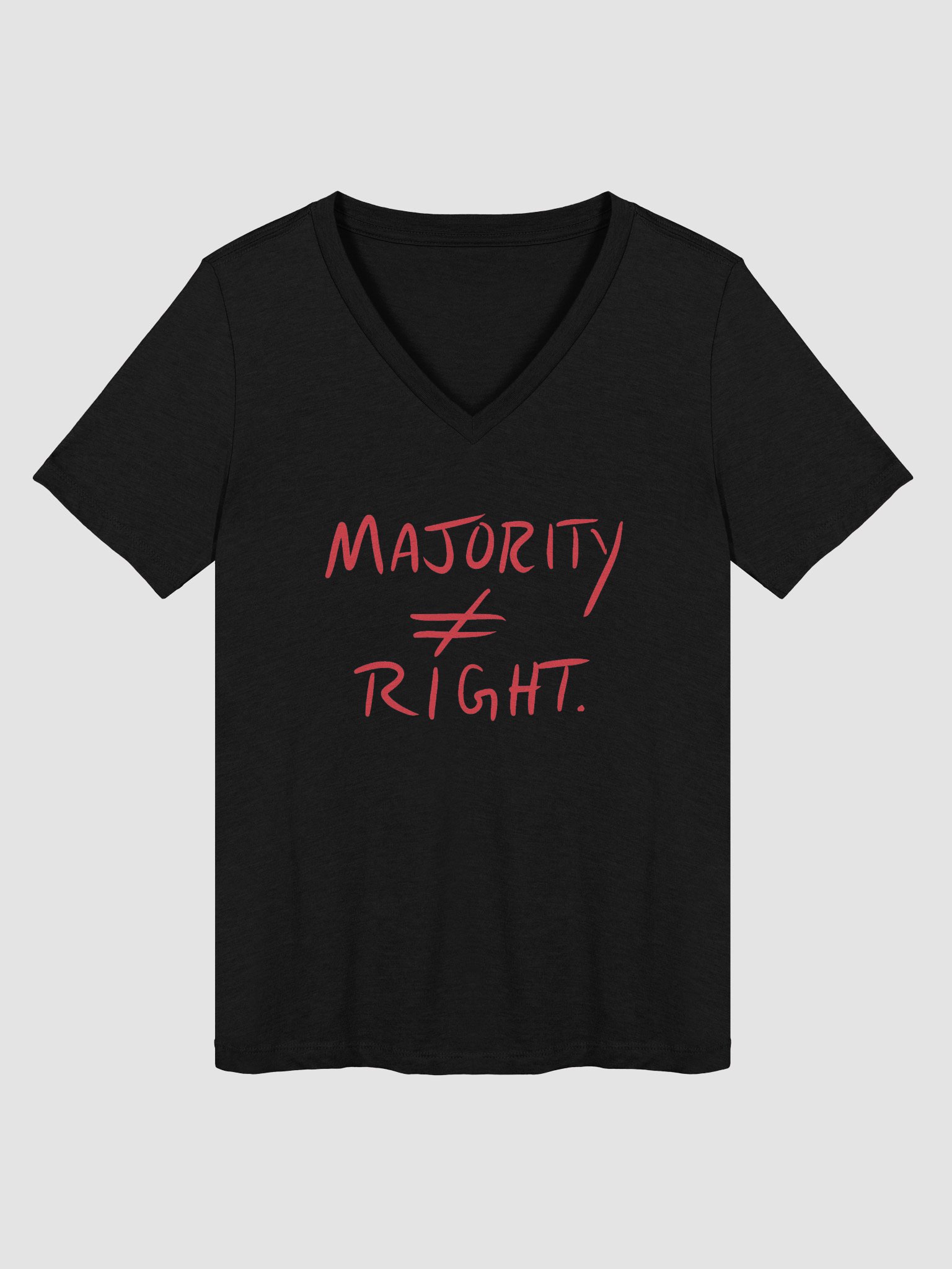 Majority ≠ Right V-Neck tee product image (1)