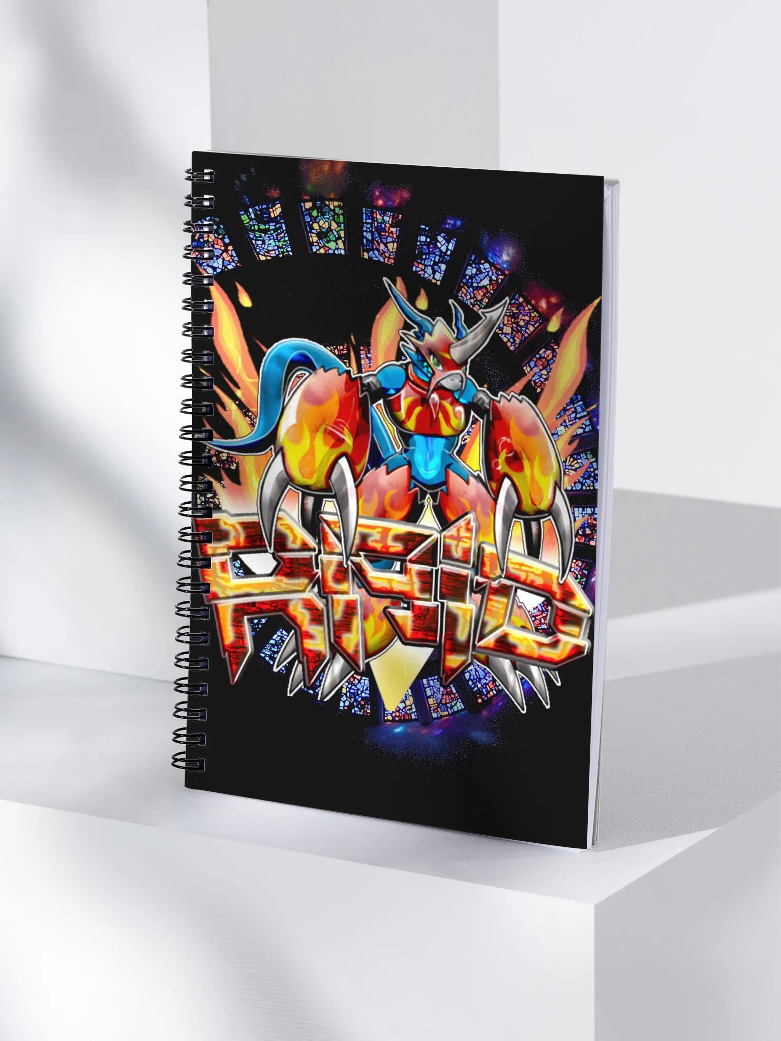 Flamedra Raid Grid Spiral Notebook product image (4)