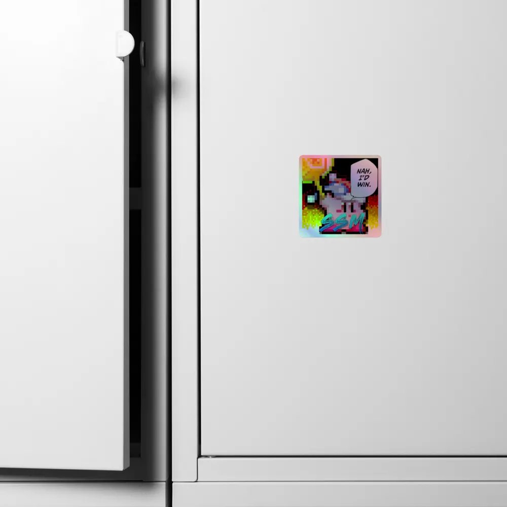 Nah, I'd Win Holographic Sticker product image (4)
