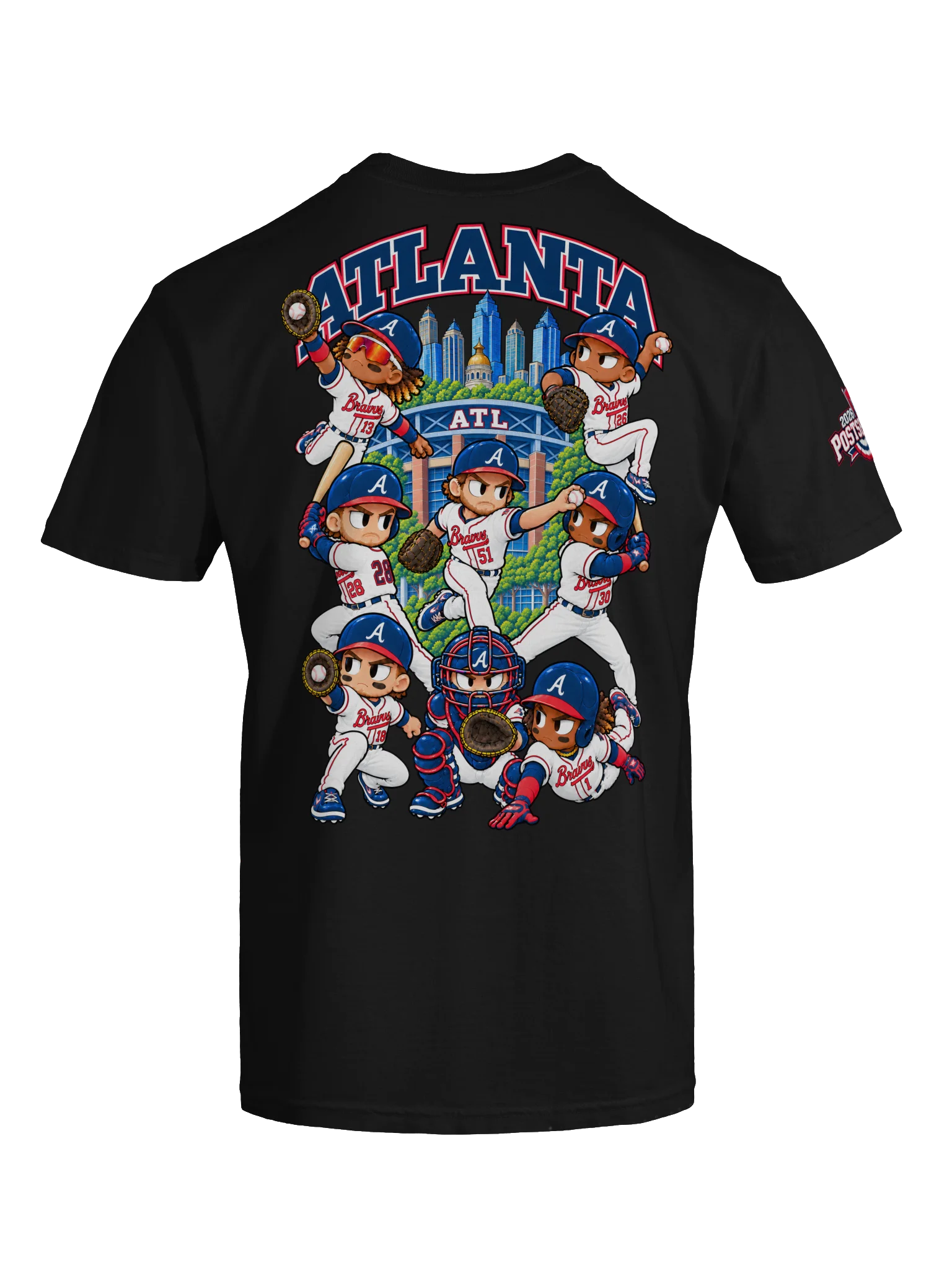 Atlanta Baseball 2026 "Postseason" Animated Player Back Print T-Shirt product image (11)