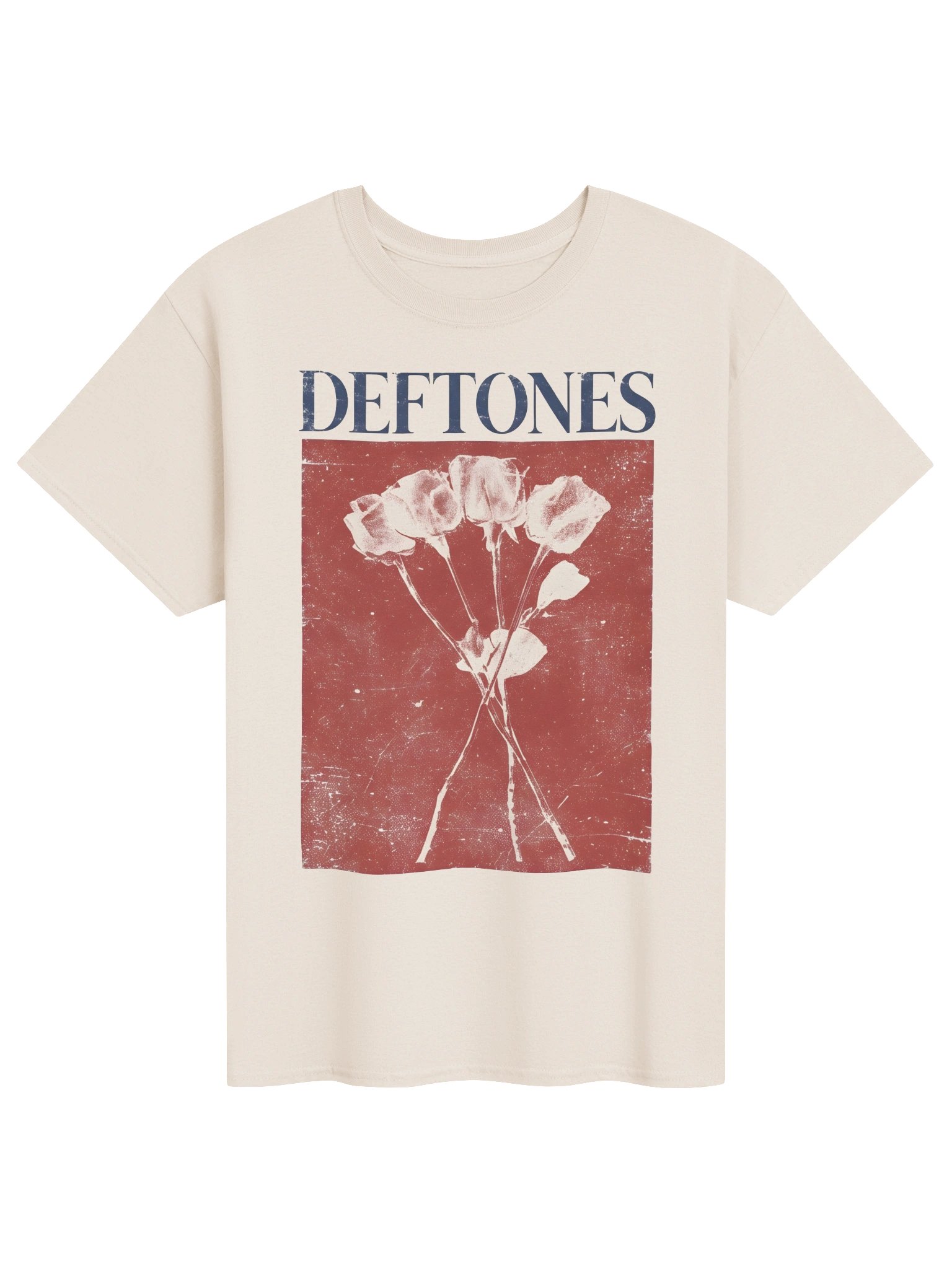 Deftones Sick New World Texas Roses Ivory T-Shirt product image (1)