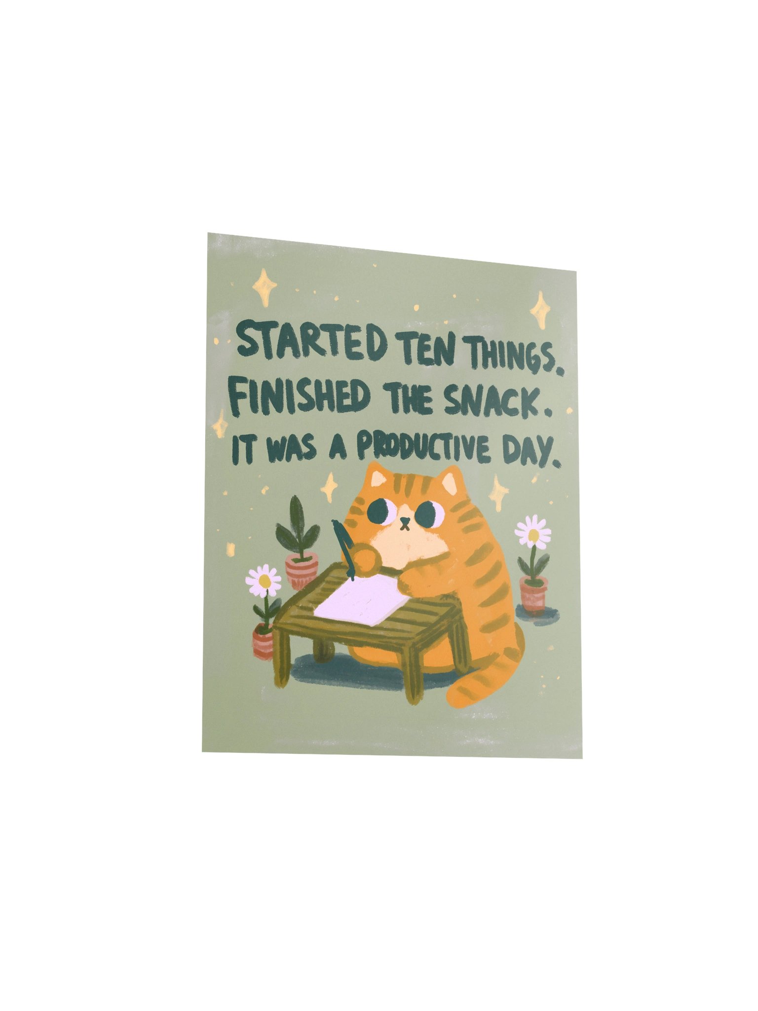 Productive Day Cat Quote Poster product image (15)