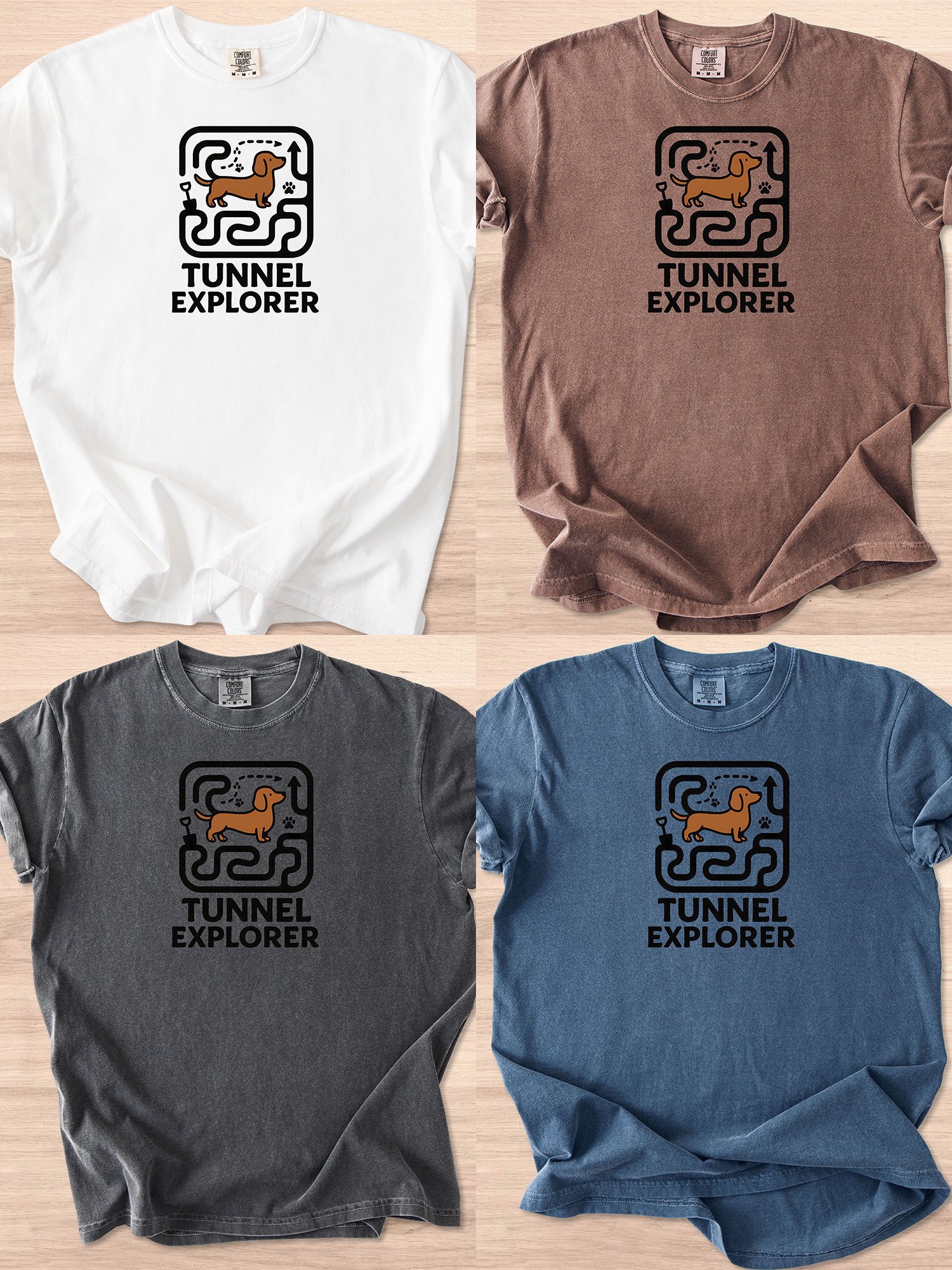 Tunnel Explorer (Dachshund) Tee product image (3)