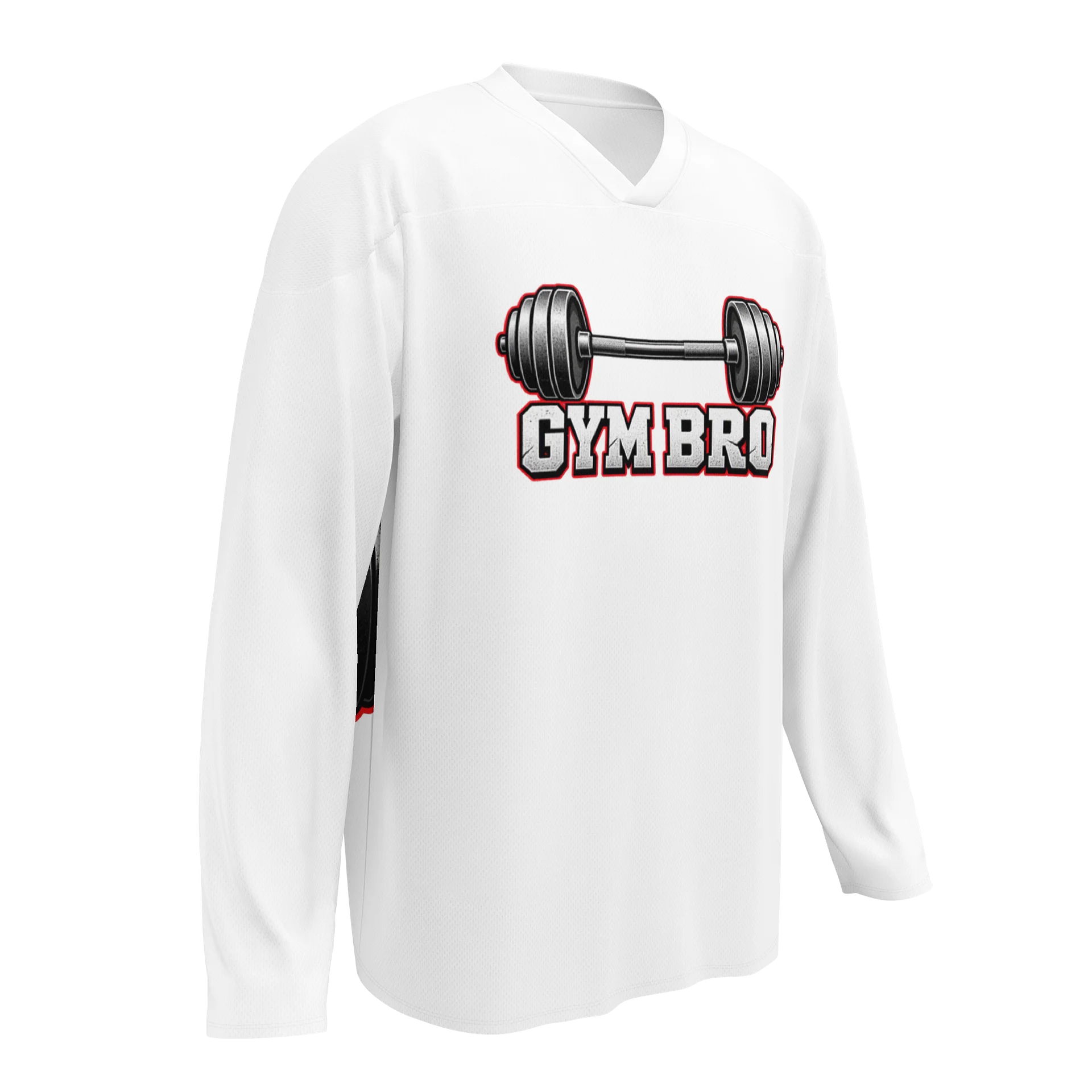 GYMBRO Distressed Barbell Hockey Jersey product image (1)