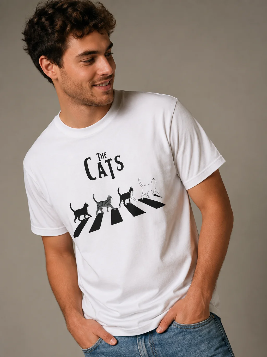 The CATS T-Shirt – Funny Cat Lover Shirt, Cute CATS Crosswalk Tee product image (1)
