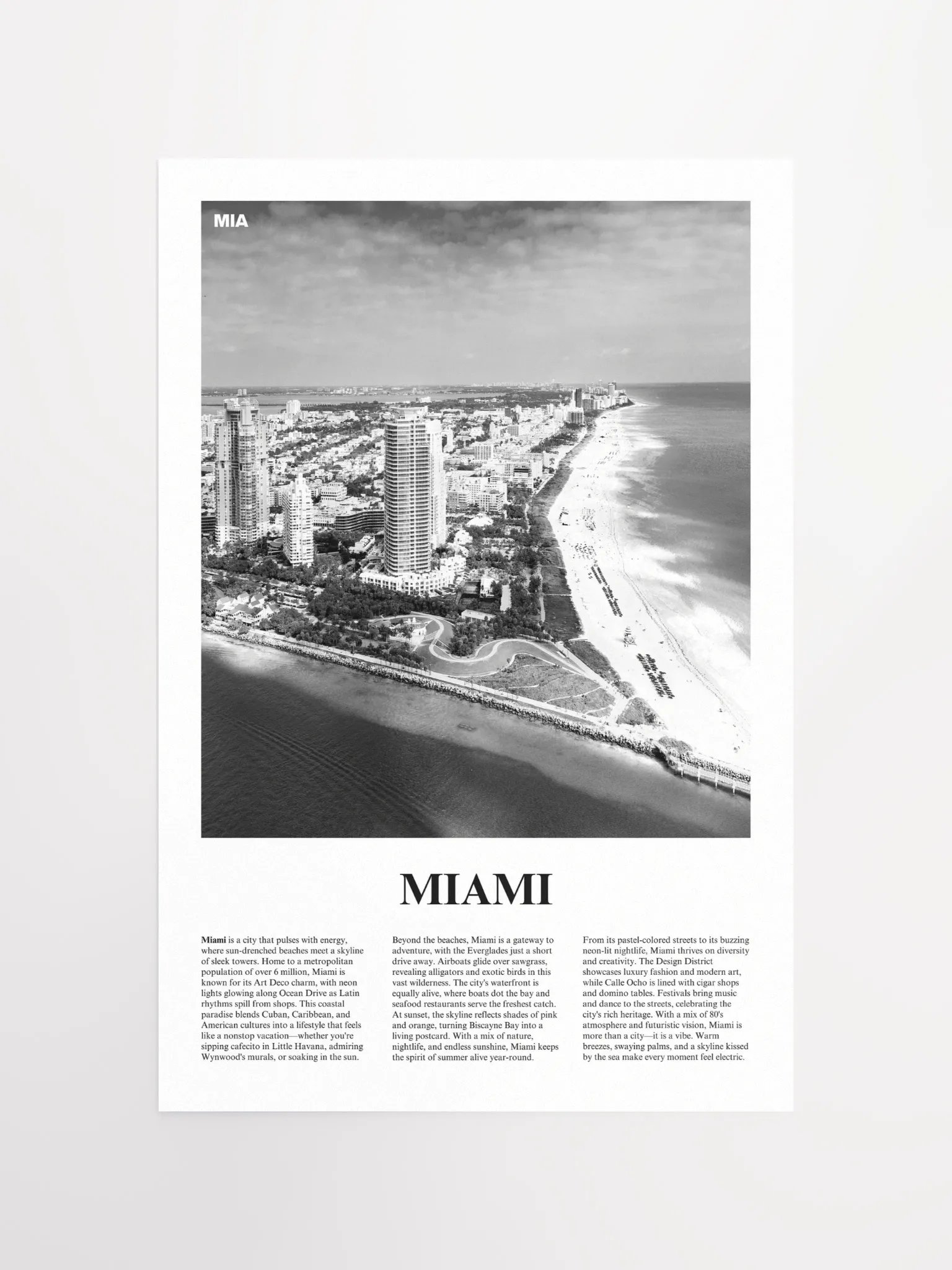 Miami 01 Newspaper Poster product image (15)