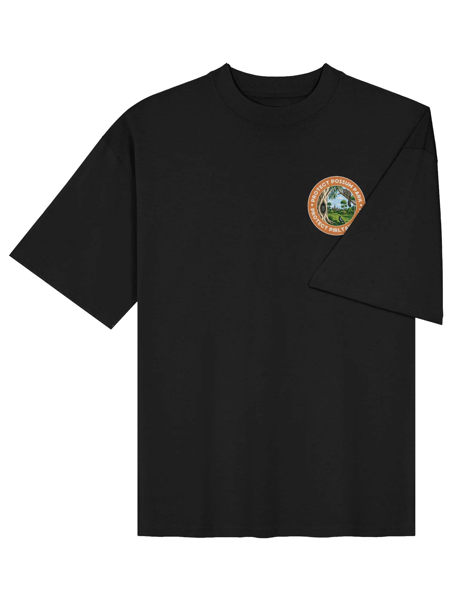 STOP THE CHOP | Rainbow Lorikeet (White Print) | Premium Organic Oversized T-Shirt product image (4)