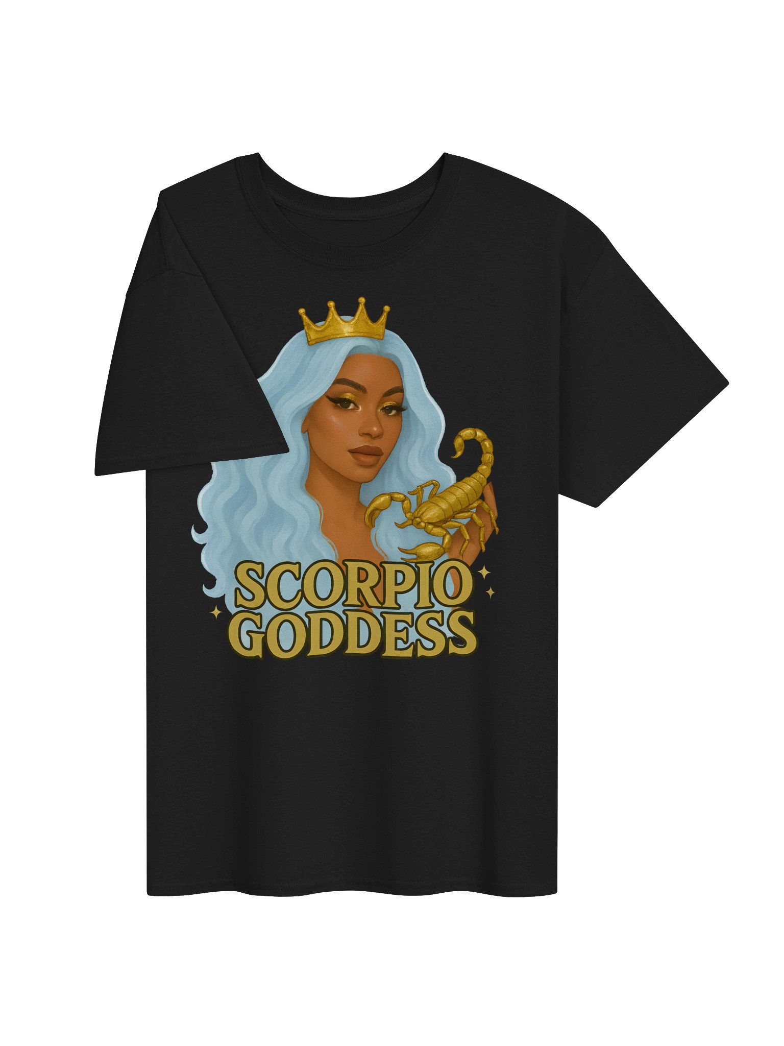 Scorpio Goddess Gold Crown Tee product image (18)