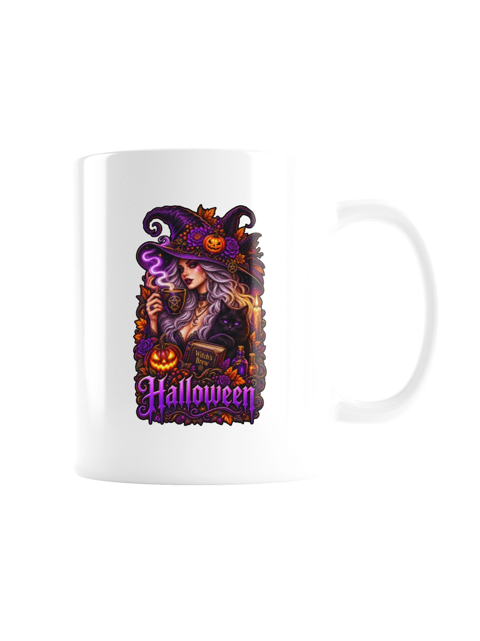 Witch Halloween Coffee Mug – Witchy Coffee & Black Cat Cup product image (7)