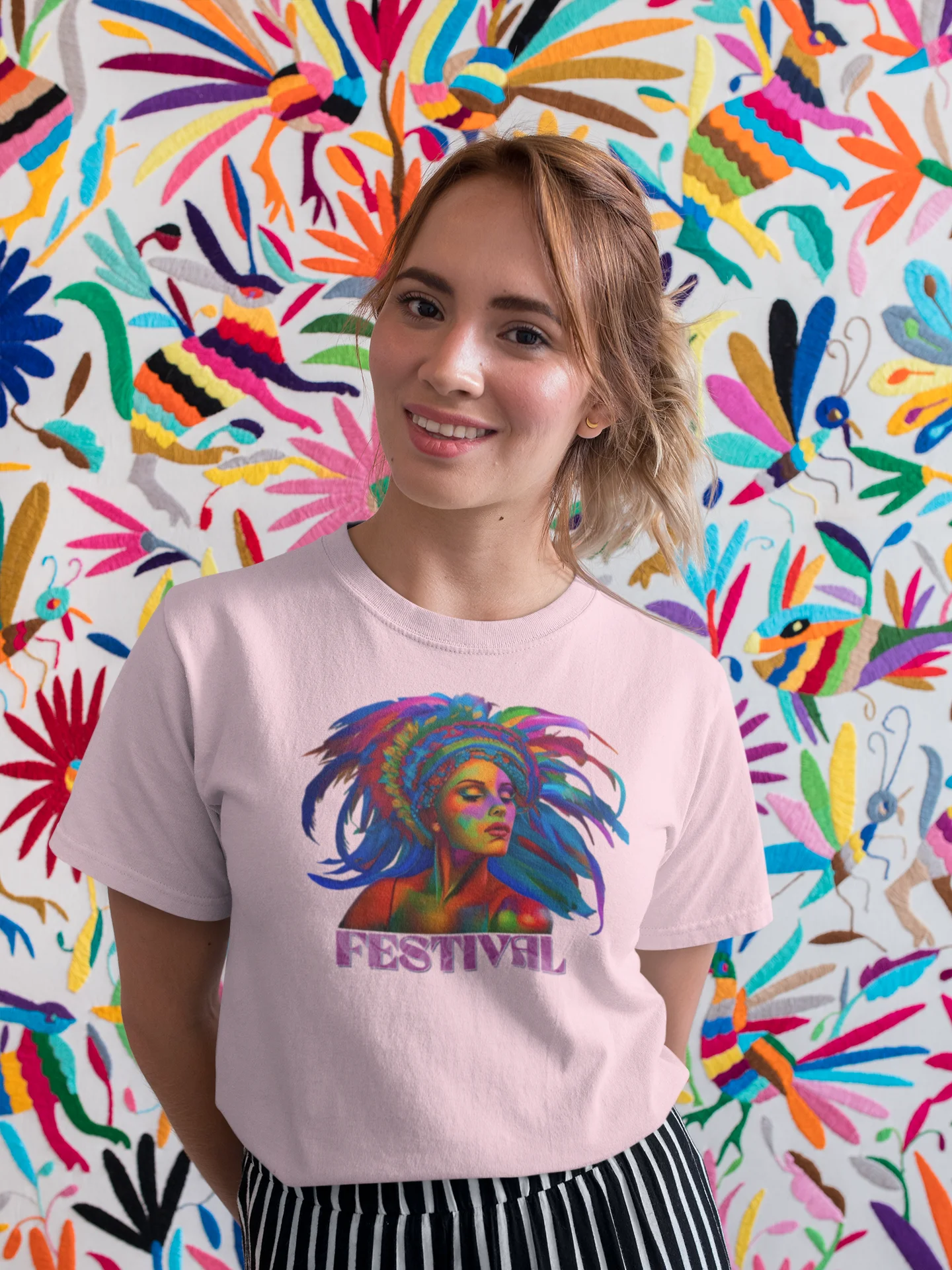Festival Dreams Feathered T-Shirt product image (71)