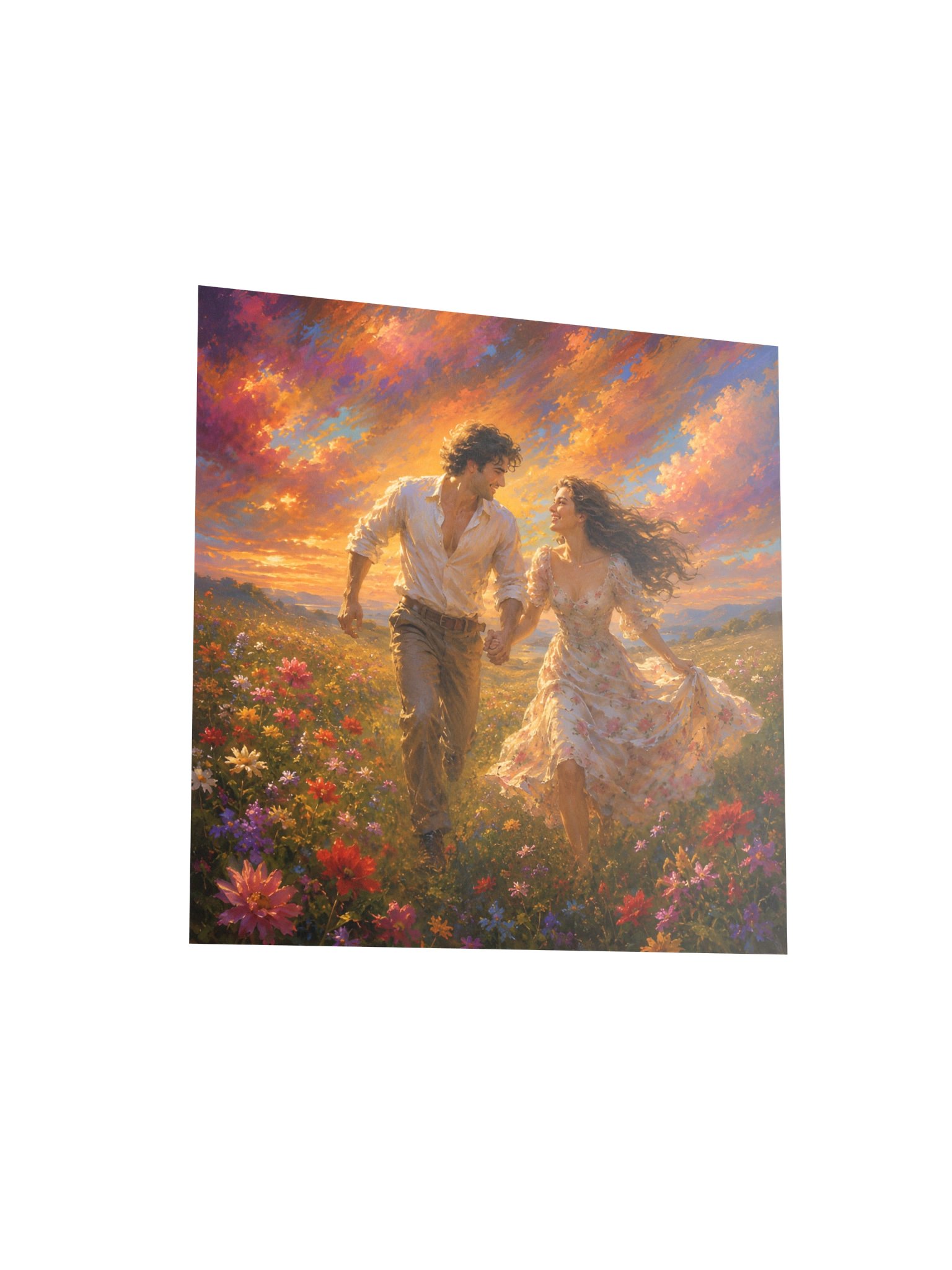 You Are My Golden Hour | 10x10 Romantic Sunset Couple Wall Art Print product image (4)
