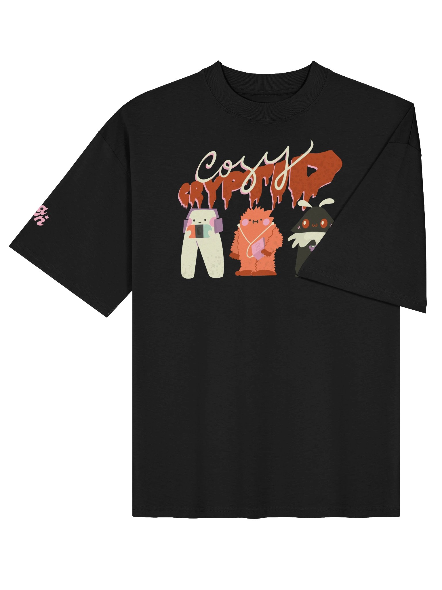 "Cozy Cryptid" Print Oversized T-shirt product image (4)