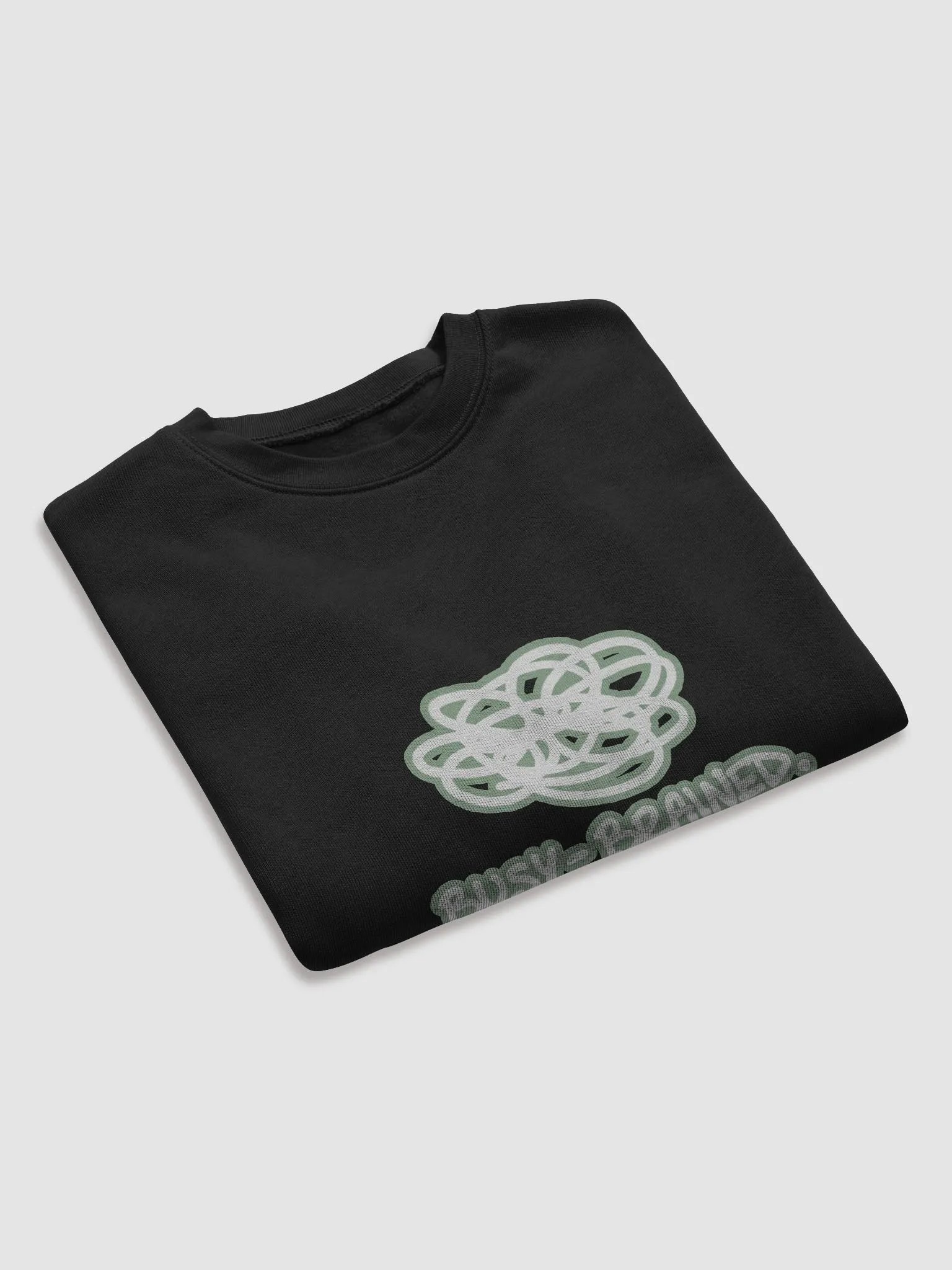 BUSY-BRAINED (lined design, #96B697) Women's Fleece Crop Sweatshirt product image (7)