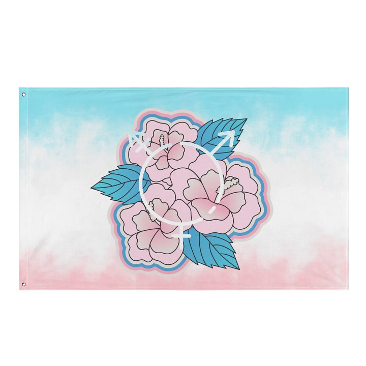 LGBTQIAP2S+ 2025, Trans Flower with Symbol, Flag product image (1)
